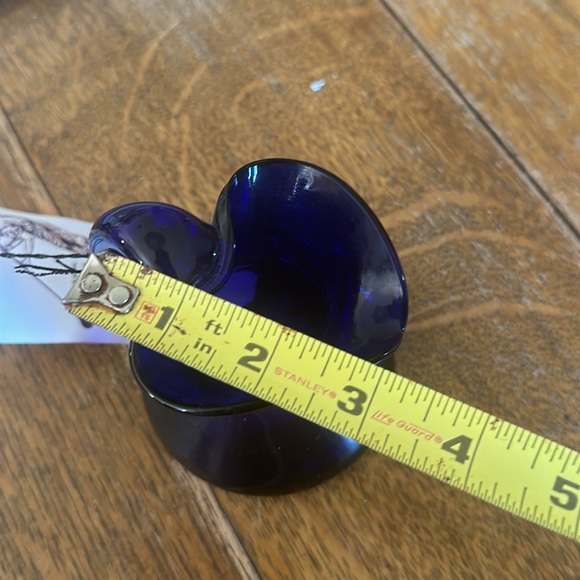 Vintage Art Glass Signed J.W. Shelton Cobalt Blue Hand Crafted Glass Pitcher - Picture 6 of 6